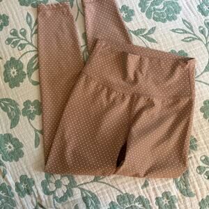 All Fenix High Waist Polka Dot Leggings — Brown/White — Women’s [Small]